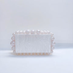 New Acrylic Cloud Bag Clutch White
