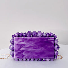 New Acrylic Cloud Bag Clutch Purple