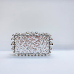 New Acrylic Cloud Bag Clutch Silver
