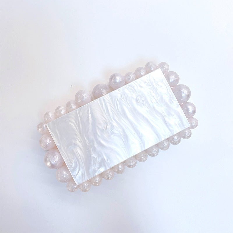 New Acrylic Cloud Bag Clutch White