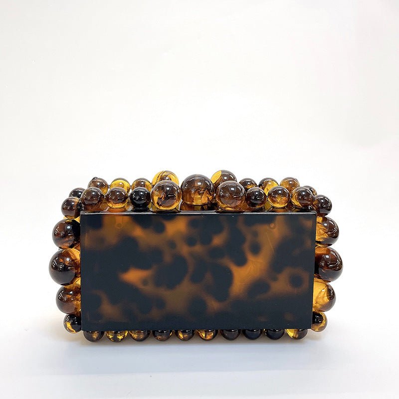 New Acrylic Cloud Bag Clutch Brown