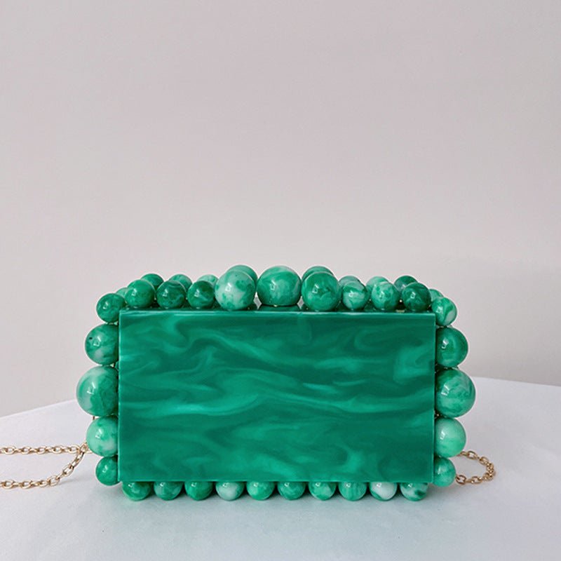 New Acrylic Cloud Bag Clutch Green