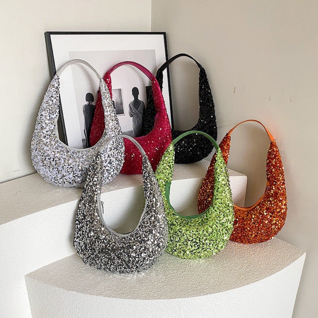 New Arrival All - match Sequins Handbag for Elegant Dinners White