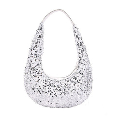 New Arrival All - match Sequins Handbag for Elegant Dinners White
