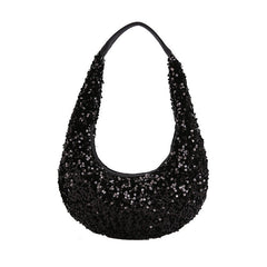 New Arrival All - match Sequins Handbag for Elegant Dinners Black