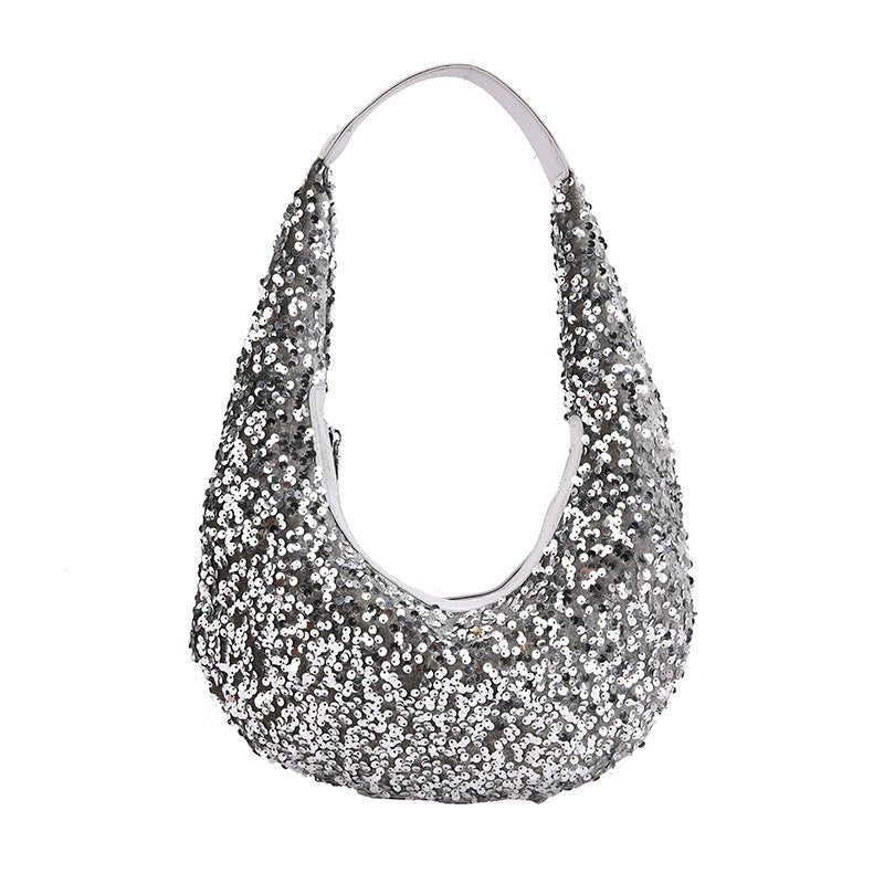 New Arrival All - match Sequins Handbag for Elegant Dinners White