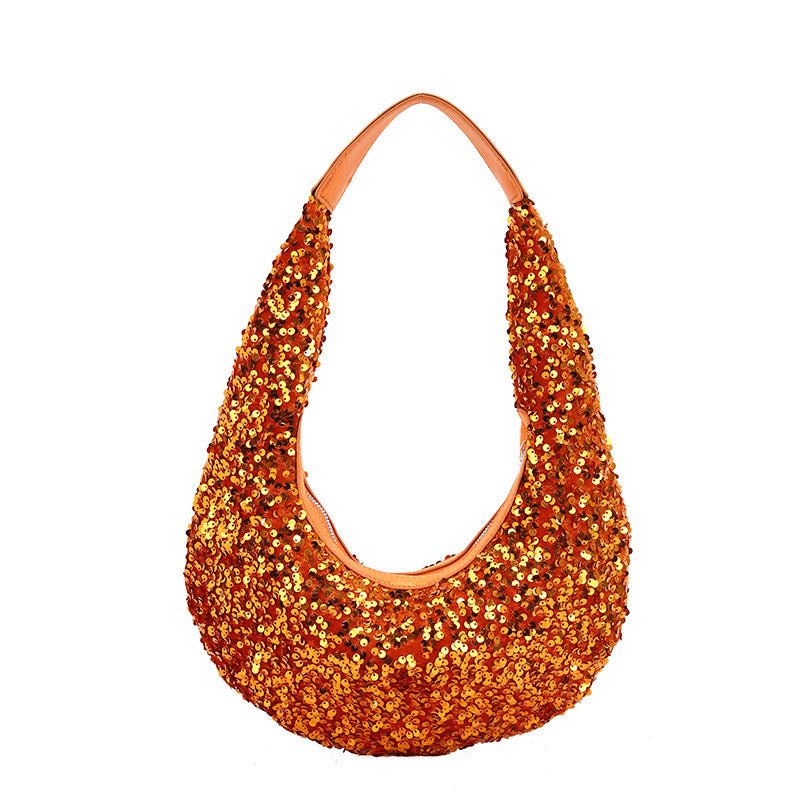 New Arrival All - match Sequins Handbag for Elegant Dinners Orange