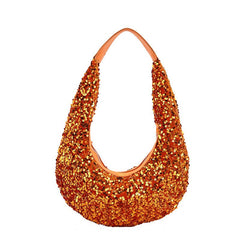 New Arrival All - match Sequins Handbag for Elegant Dinners Orange