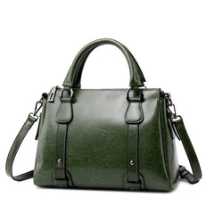 New Fashion Cowhide Clutch Leather Ladies Shoulder Bag Green