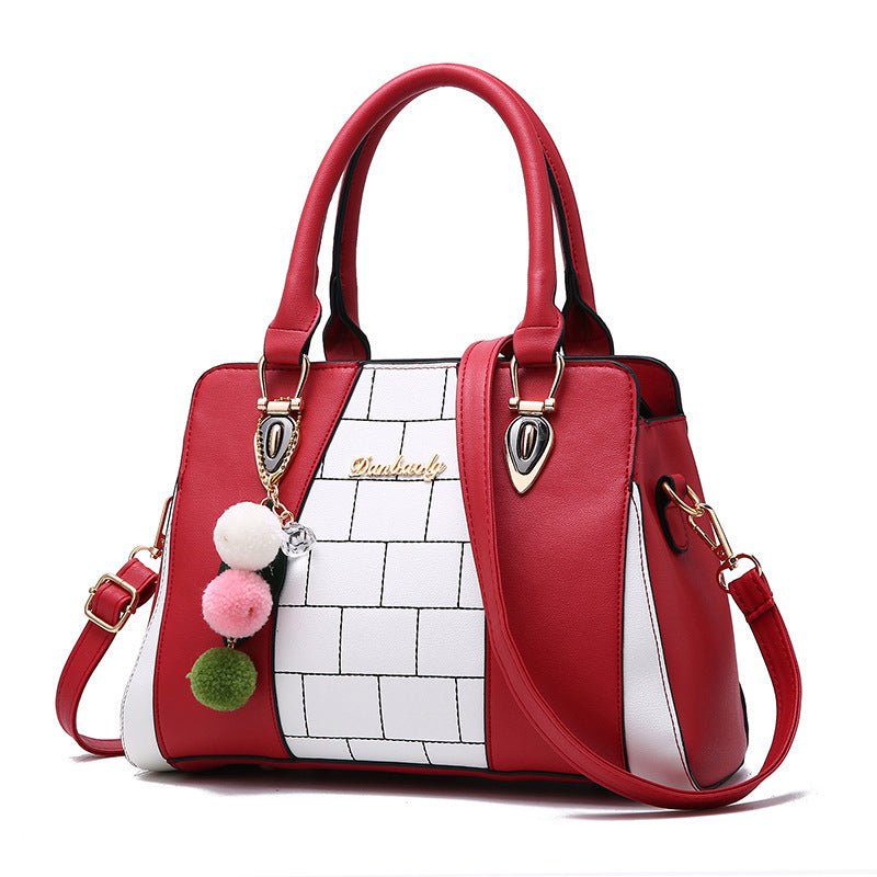 New Fashion Trend Clutch - Large Casual Shoulder Bag for Women Wine Red