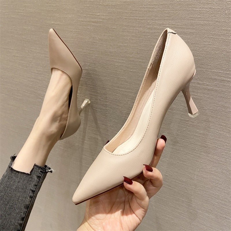 New Fine Heel Pointed High Heels Female Nude