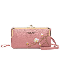 New Large Capacity Zipper Wallet For Girls Wine Red