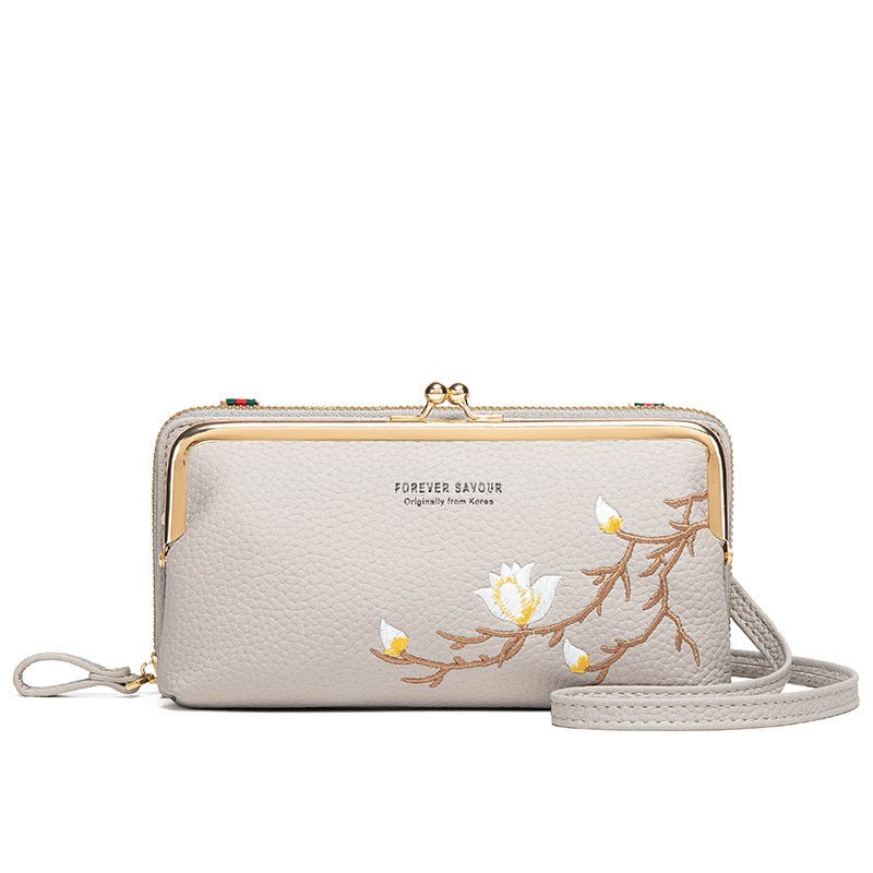New Large Capacity Zipper Wallet For Girls Gray