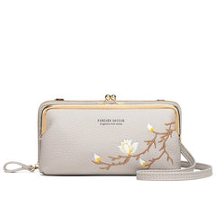 New Large Capacity Zipper Wallet For Girls Gray