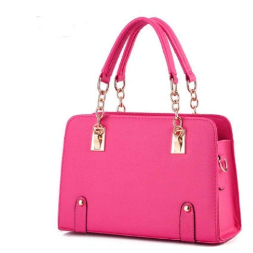 New Tide Clutch - Summer Fashion Handbag with Chain Crossbody Strap Rose Red