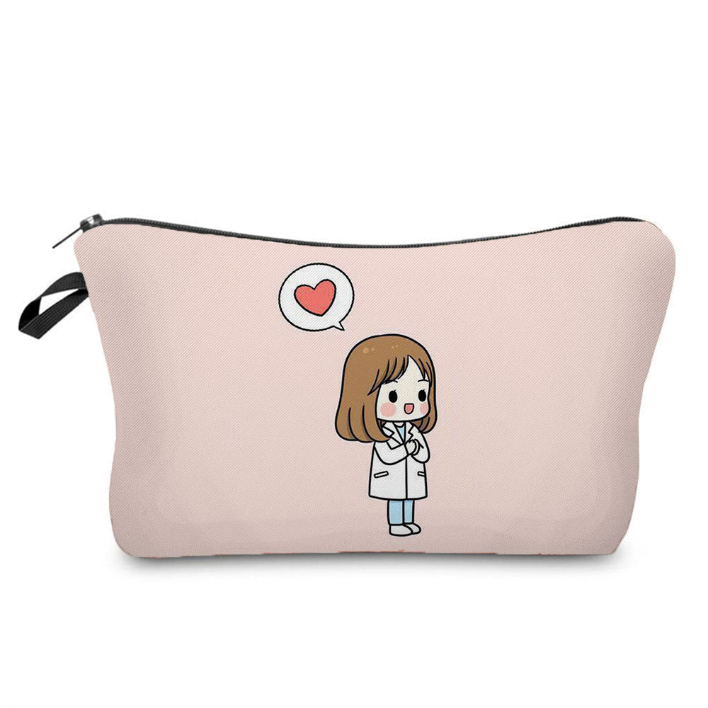 Nurse Angel Printed Makeup Storage Bag - Stylish Cosmetic Organizer L