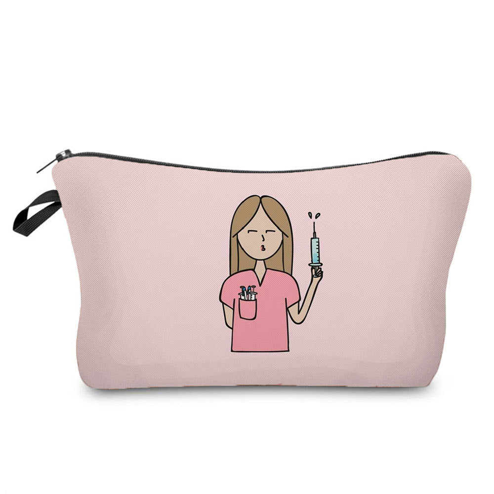 Nurse Angel Printed Makeup Storage Bag - Stylish Cosmetic Organizer C