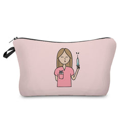 Nurse Angel Printed Makeup Storage Bag - Stylish Cosmetic Organizer C