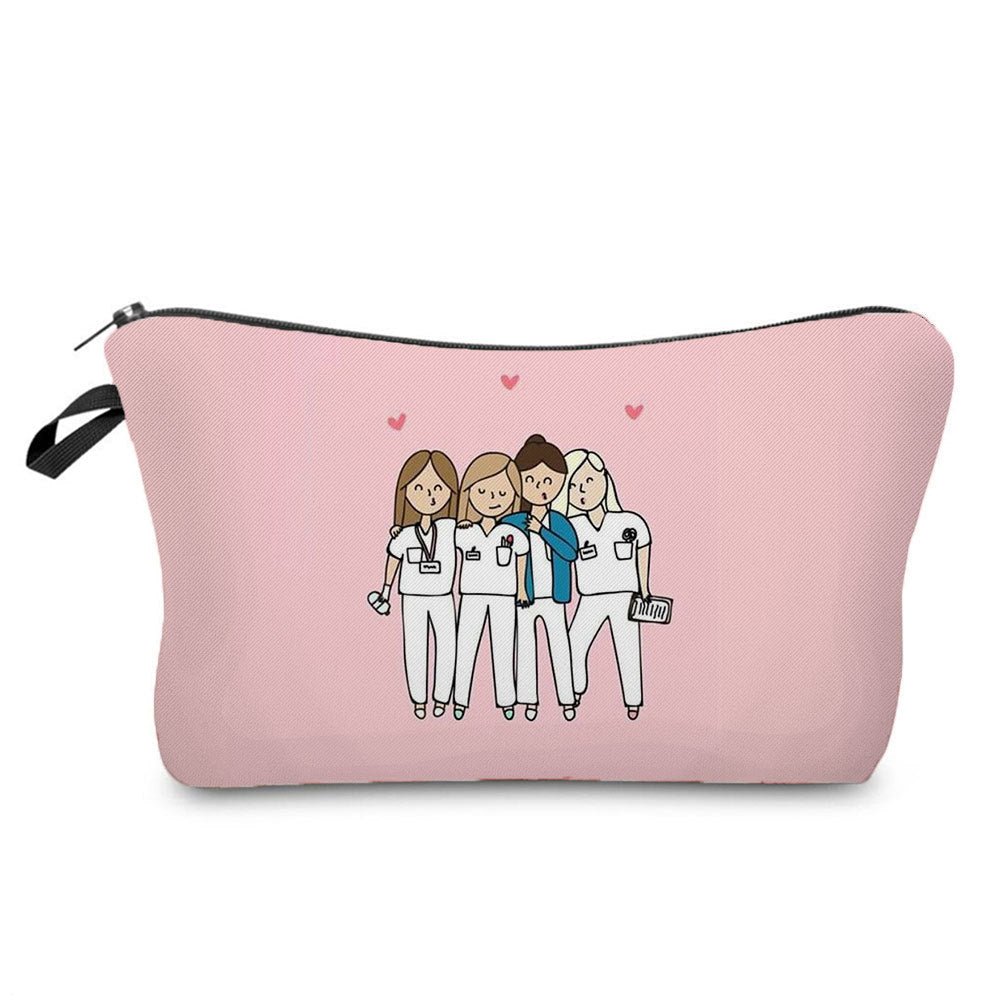 Nurse Angel Printed Makeup Storage Bag - Stylish Cosmetic Organizer A