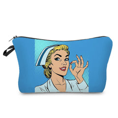 Nurse Angel Printed Makeup Storage Bag - Stylish Cosmetic Organizer N