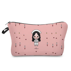 Nurse Angel Printed Makeup Storage Bag - Stylish Cosmetic Organizer E