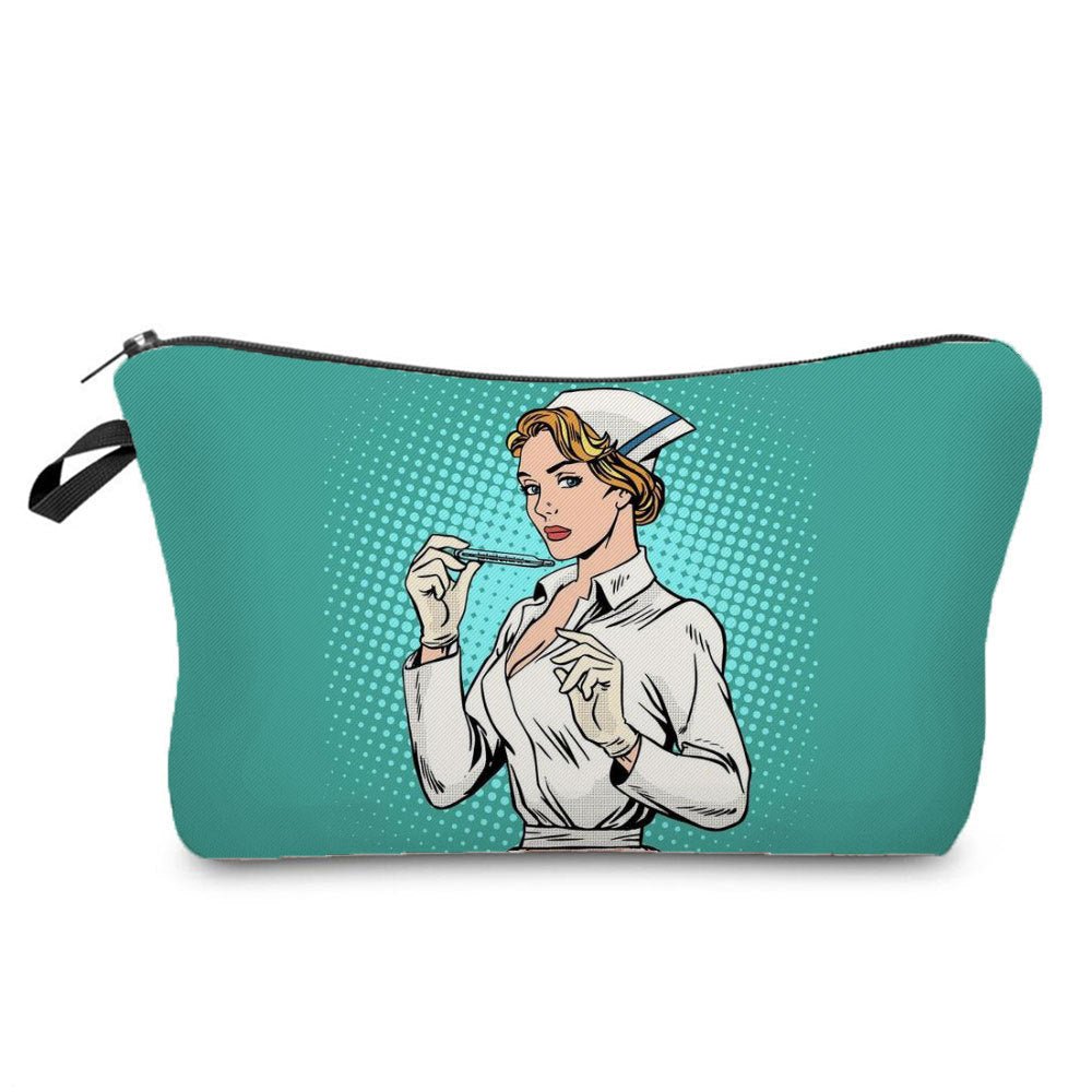 Nurse Angel Printed Makeup Storage Bag - Stylish Cosmetic Organizer O