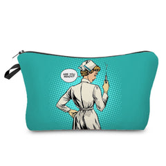 Nurse Angel Printed Makeup Storage Bag - Stylish Cosmetic Organizer M