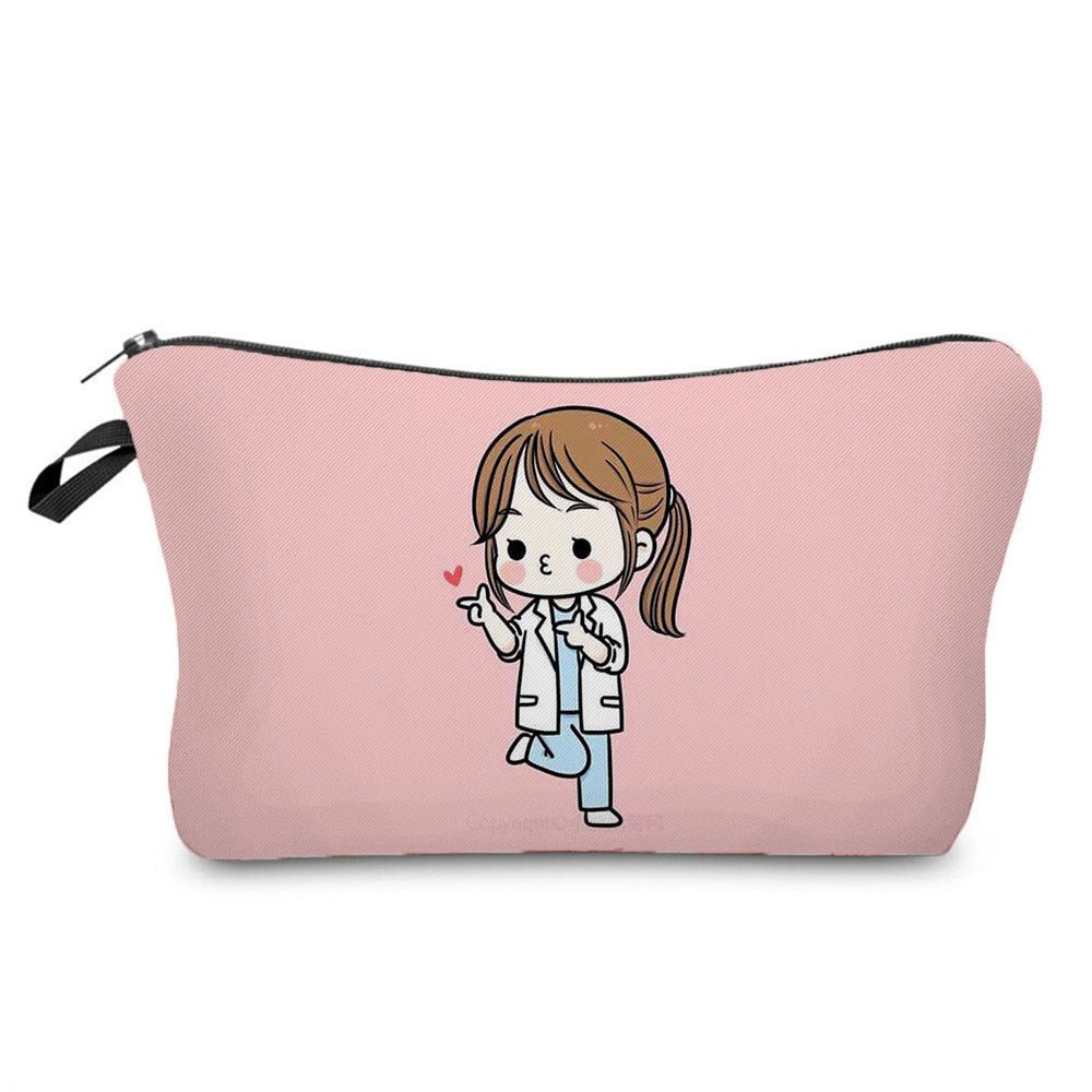 Nurse Angel Printed Makeup Storage Bag - Stylish Cosmetic Organizer K