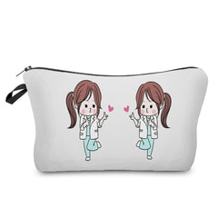 Nurse Angel Printed Makeup Storage Bag - Stylish Cosmetic Organizer H