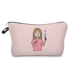 Nurse Angel Printed Makeup Storage Bag - Stylish Cosmetic Organizer A