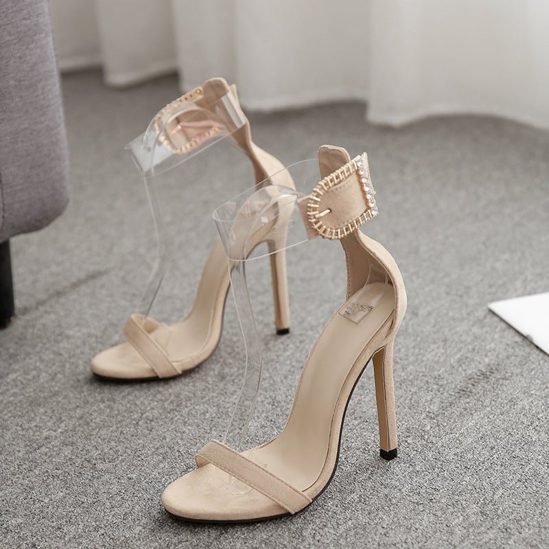 Open - toe women's sandals Apricot