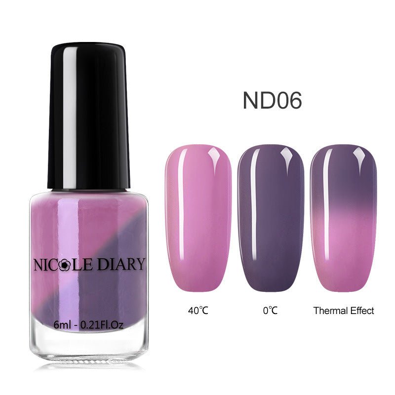 Peelable Temperature - Change Color - Changing Nail Polish Collection ND06