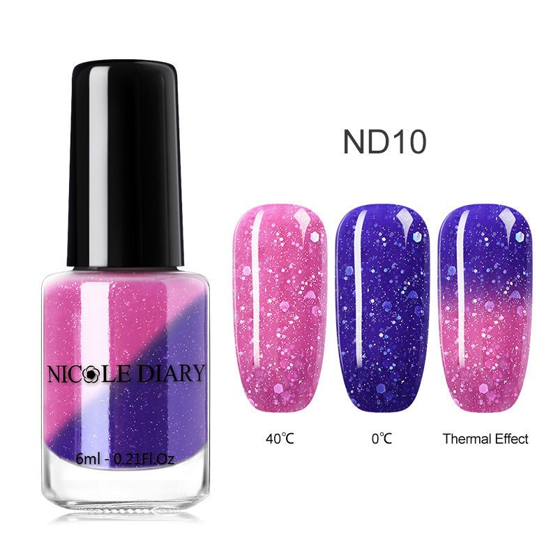 Peelable Temperature - Change Color - Changing Nail Polish Collection ND10