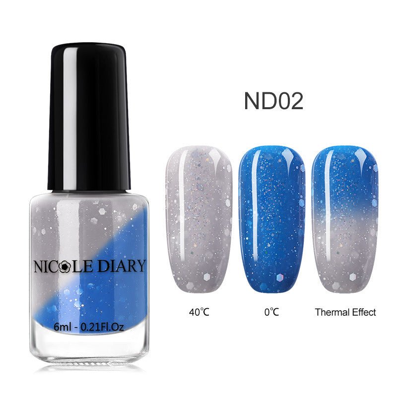 Peelable Temperature - Change Color - Changing Nail Polish Collection ND02