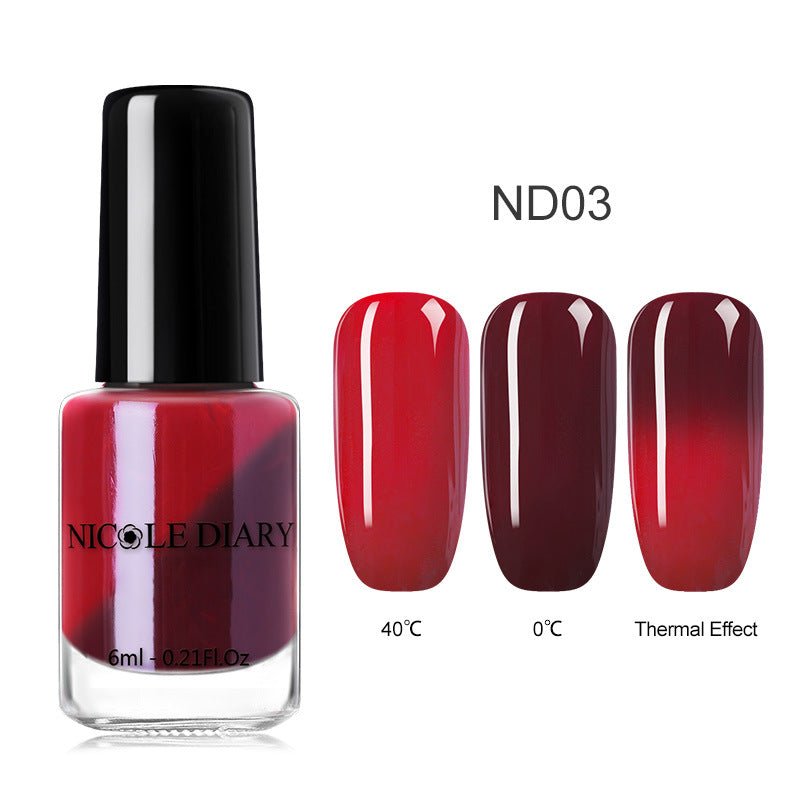 Peelable Temperature - Change Color - Changing Nail Polish Collection ND02