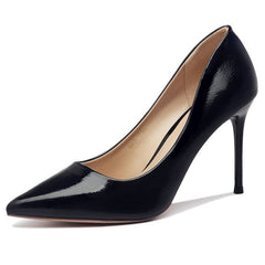 Pointed stiletto high heels Black