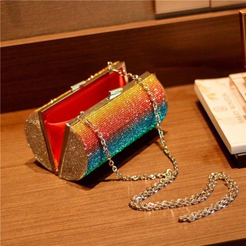 Rainbow Gradient Clutch Bag - Luxury Evening Purse for Women Color