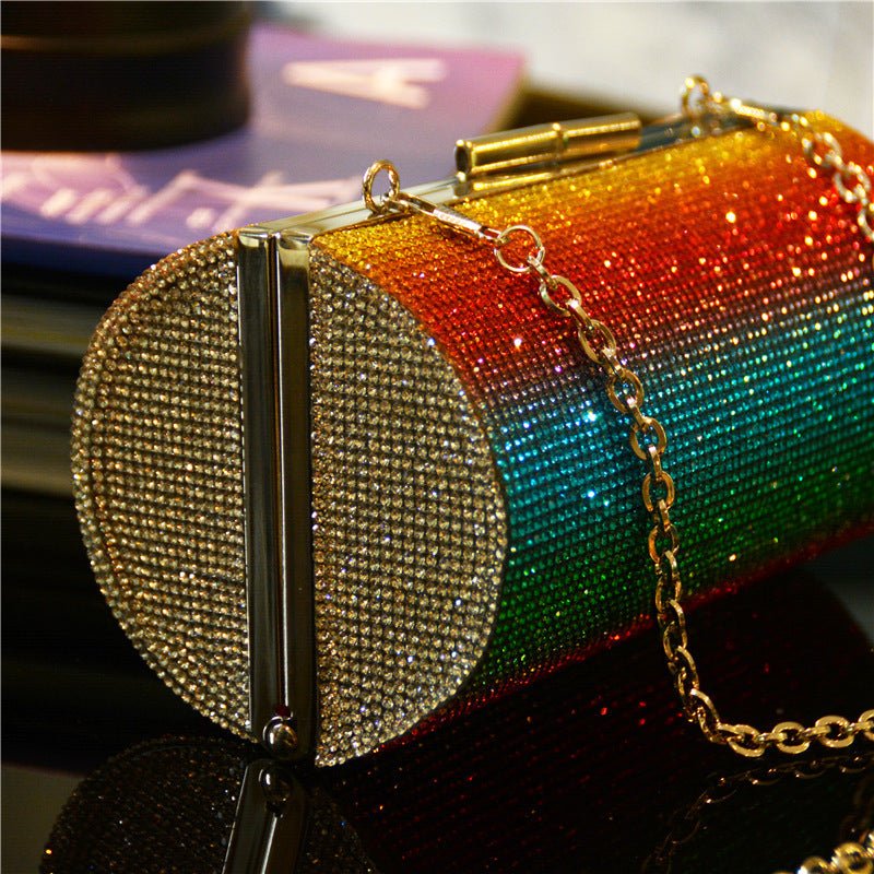 Rainbow Gradient Clutch Bag - Luxury Evening Purse for Women Color