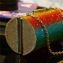 Rainbow Gradient Clutch Bag - Luxury Evening Purse for Women Color