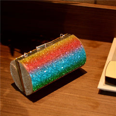 Rainbow Gradient Clutch Bag - Luxury Evening Purse for Women Color