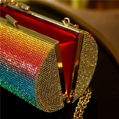 Rainbow Gradient Clutch Bag - Luxury Evening Purse for Women Color