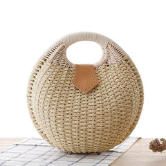 Rattan Clutch Handbag - Stylish and Trendy Summer Accessory Beige