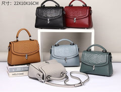 Real Leather Clutch Cross Shoulder Bag, Head Layer Brown