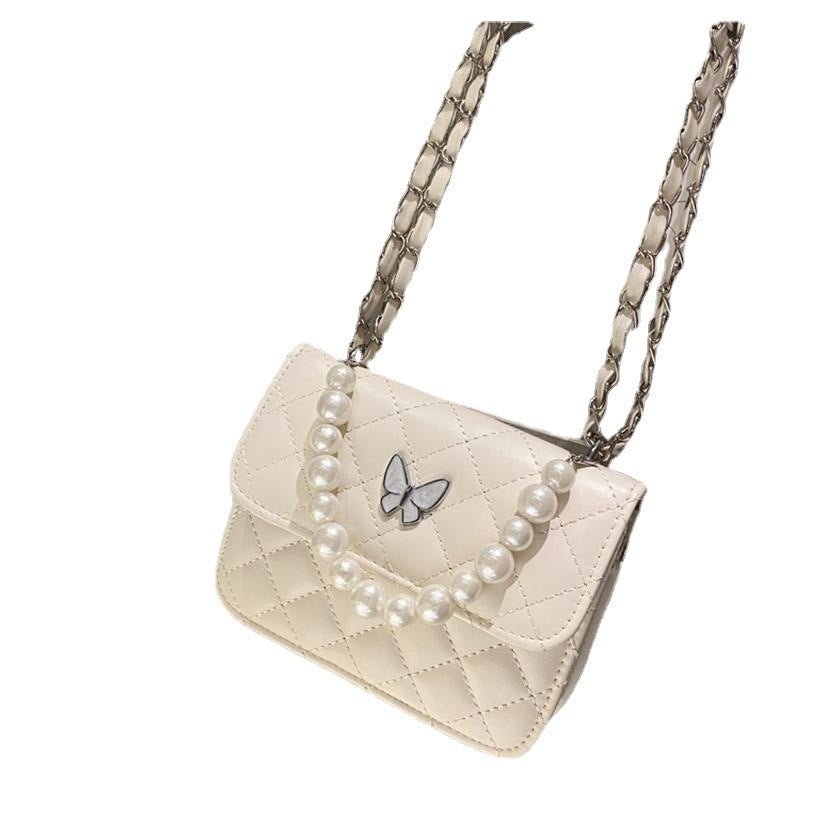Rhombic Crossbody Bag - New Simple Fashion Women's Shoulder Bag Black Butterfly