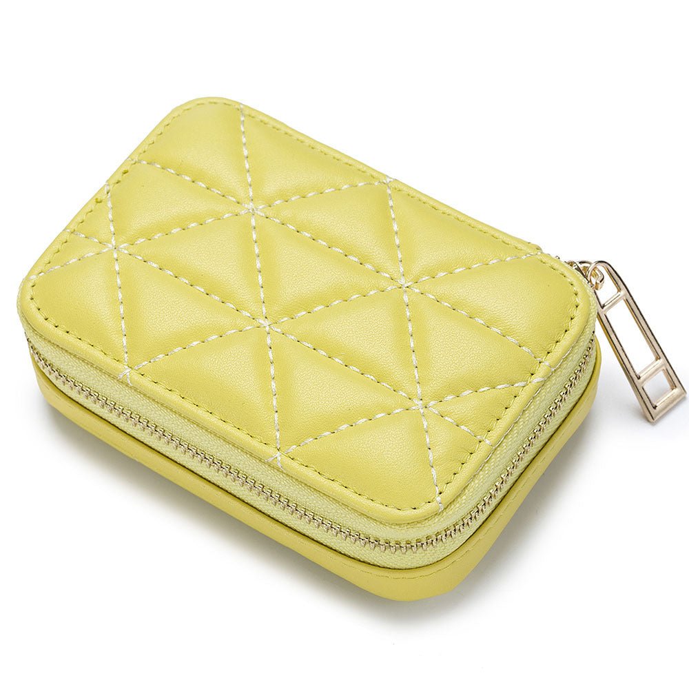 Rhombus Portable Portable Lipstick Pack Mini Cosmetic Bag Goose Yellow
