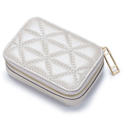 Rhombus Portable Portable Lipstick Pack Mini Cosmetic Bag Gray