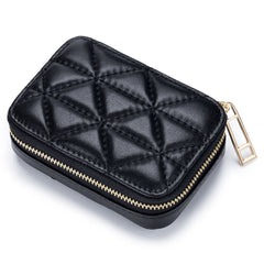 Rhombus Portable Portable Lipstick Pack Mini Cosmetic Bag Black