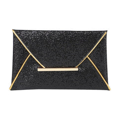 Sequin glitter clutch Black