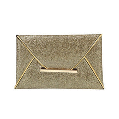 Sequin glitter clutch Gold