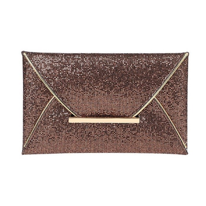 Sequin glitter clutch Champagne